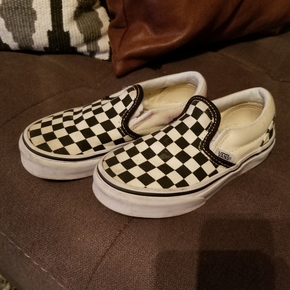 kids checked vans